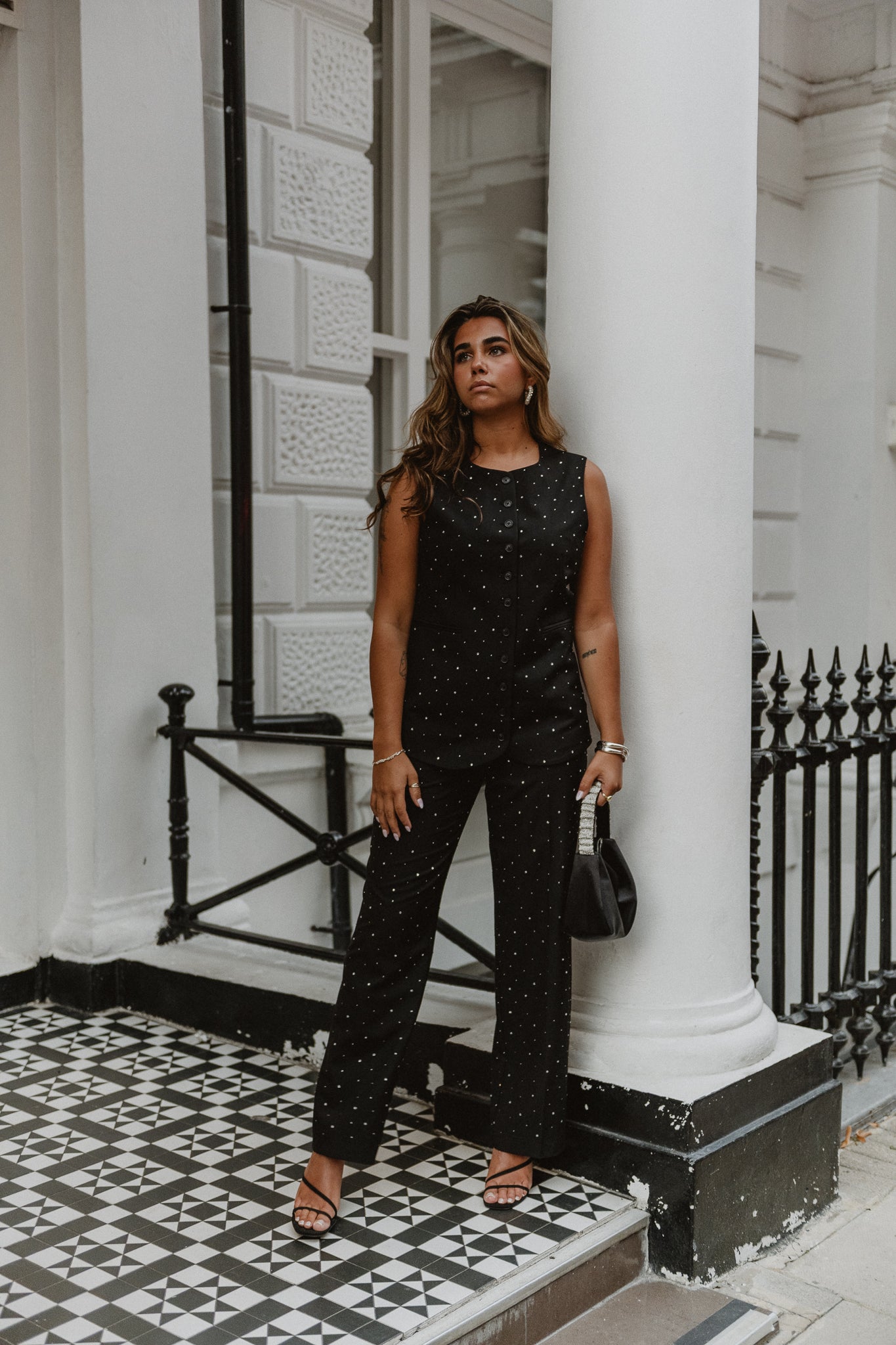 PCMICHELLE Tailored Waistcoat - Black